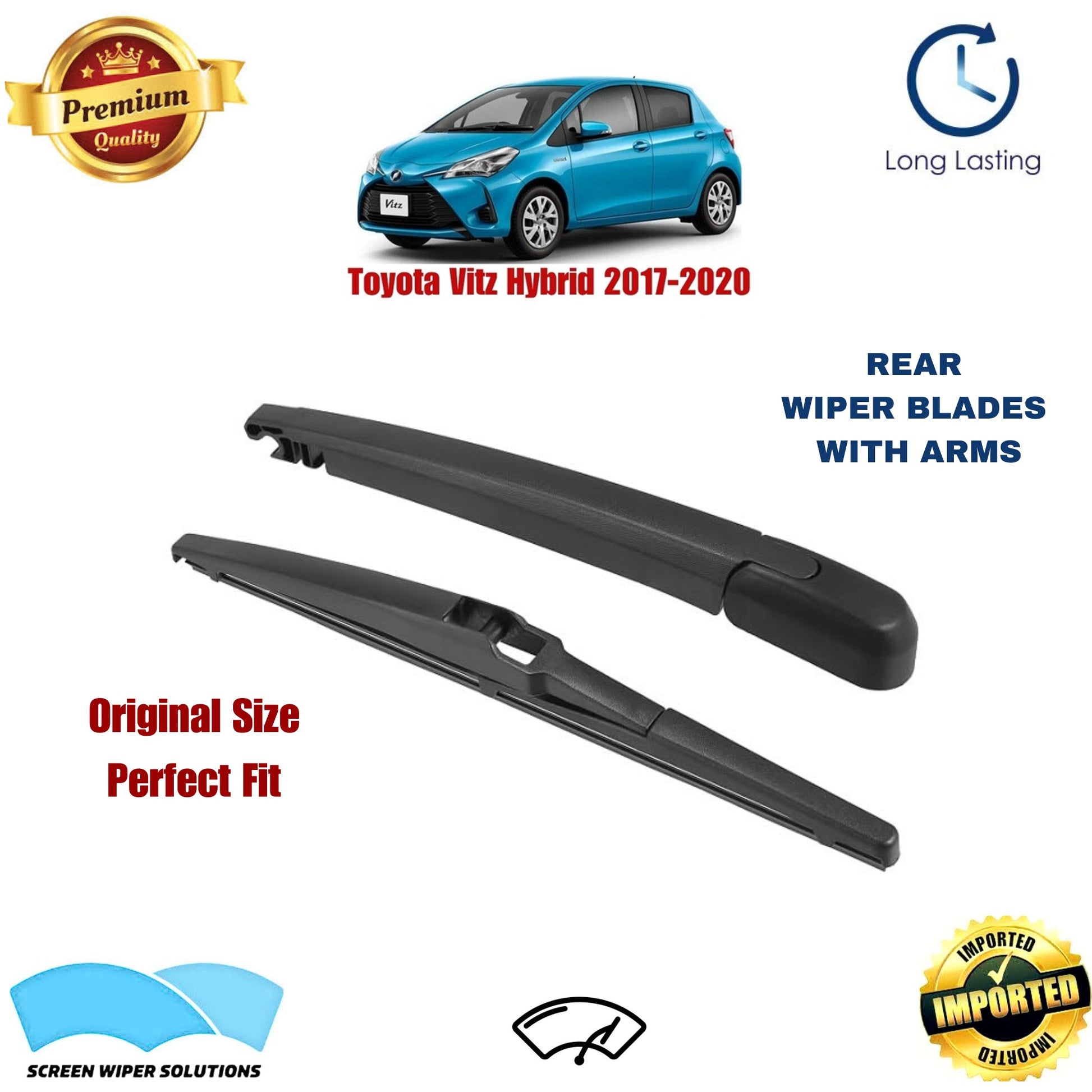 Toyota Vitz Hybrid 2017-2020 Rear Wiper Blade with Arm in Pakistan
