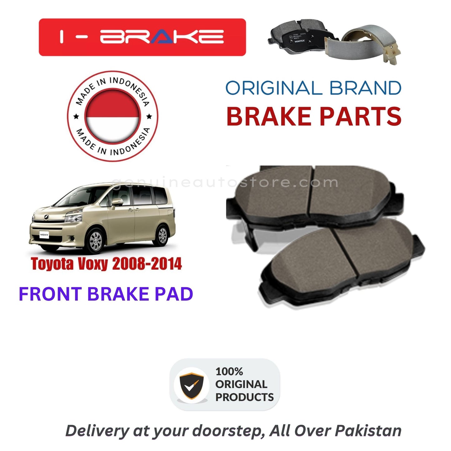 Toyota Voxy 2008-2014 Front Brake Pads iBrake Indonesia Genuine