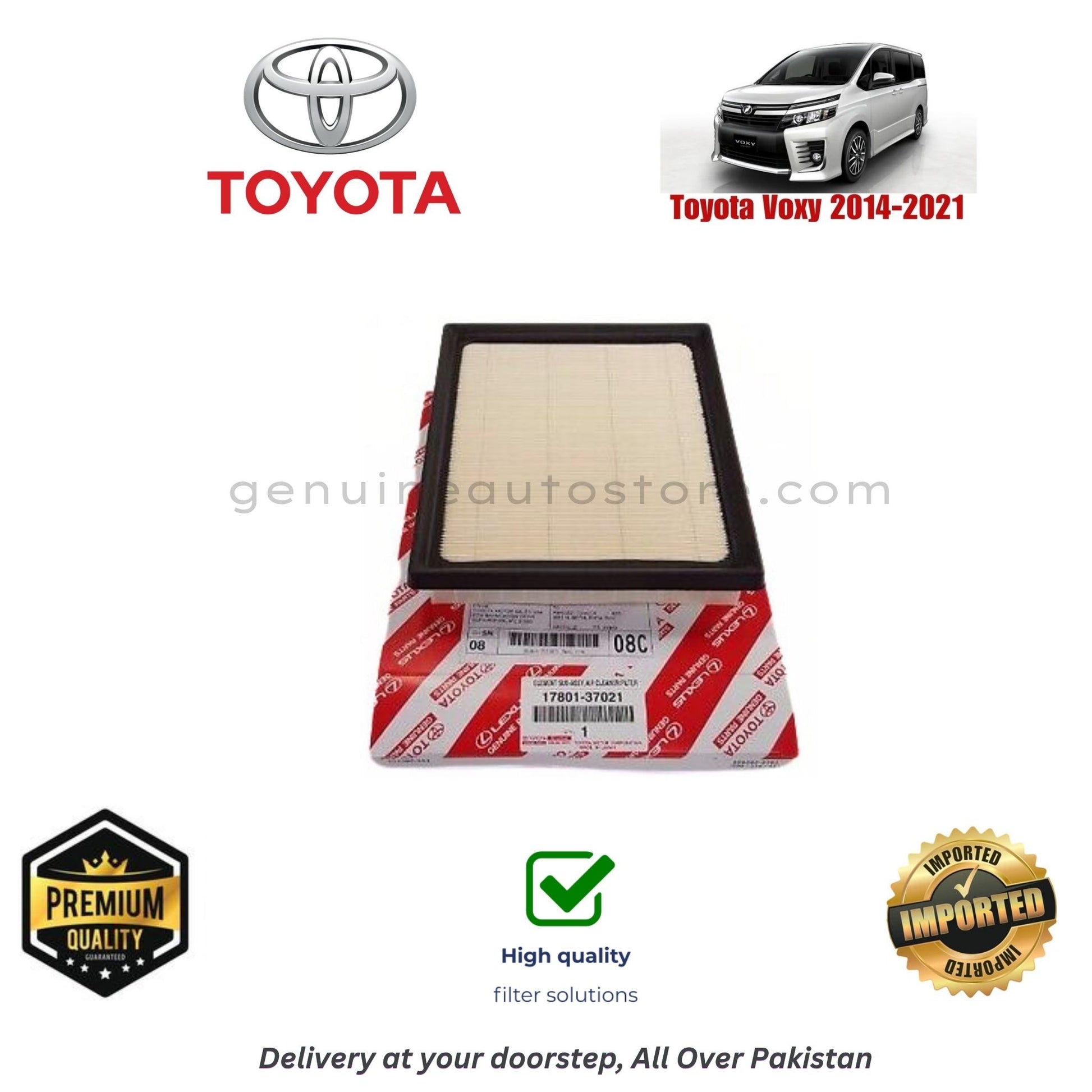 Toyota Voxy  2014-2021 Air Filter Premium Quality in Pakistan, 100% Genuine, Reliable, Best Price, Cash on Delivery 
