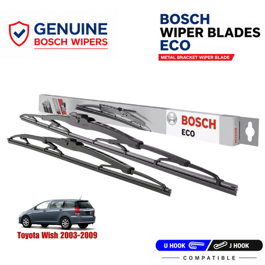 Bosch Genuine metal front wiper set for Toyota Wish 2003-2009, pair of two