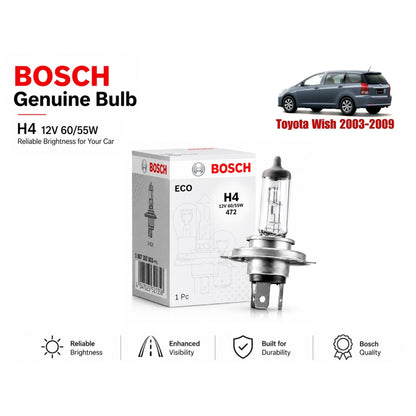 Toyota Wish 2003-2009 Headlight Bulb Bosch in Pakistan