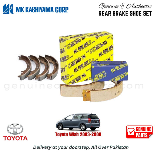 Toyota Wish 2003-2009 MK JAPAN REAR BRAKE SHOE SET in Pakistan. 100% Genuine, Reliable, Best Price, Cash on Delivery Available