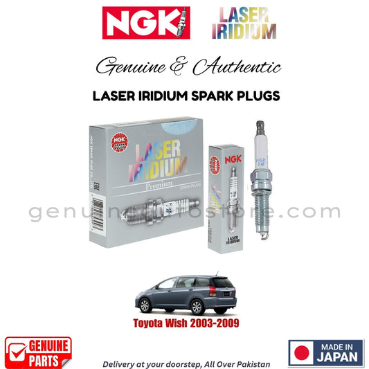 Toyota Wish 2003-2009 NGK LASER IRIDIUM SPARK PLUGS in Pakistan. 100% Genuine, Reliable, Best Price, Cash on Delivery Available