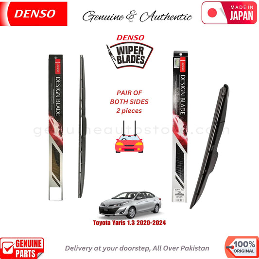 Toyota Yaris 1.3 2020-2024 DENSO JAPAN WIPER BLADE SET in Pakistan. 100% Genuine, Original, Best Price, Cash on Delivery Available