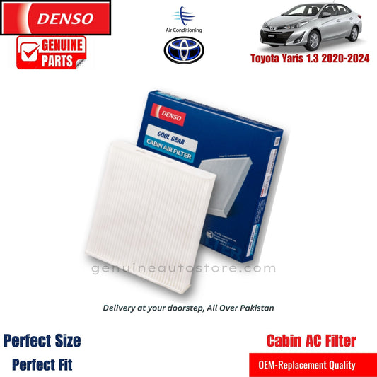 Toyota Yaris 1.3 2020-2024 Denso Genuine Cabin Ac Filter in Pakistan. 100% Genuine, Reliable, Best Price, Cash on Delivery Available   