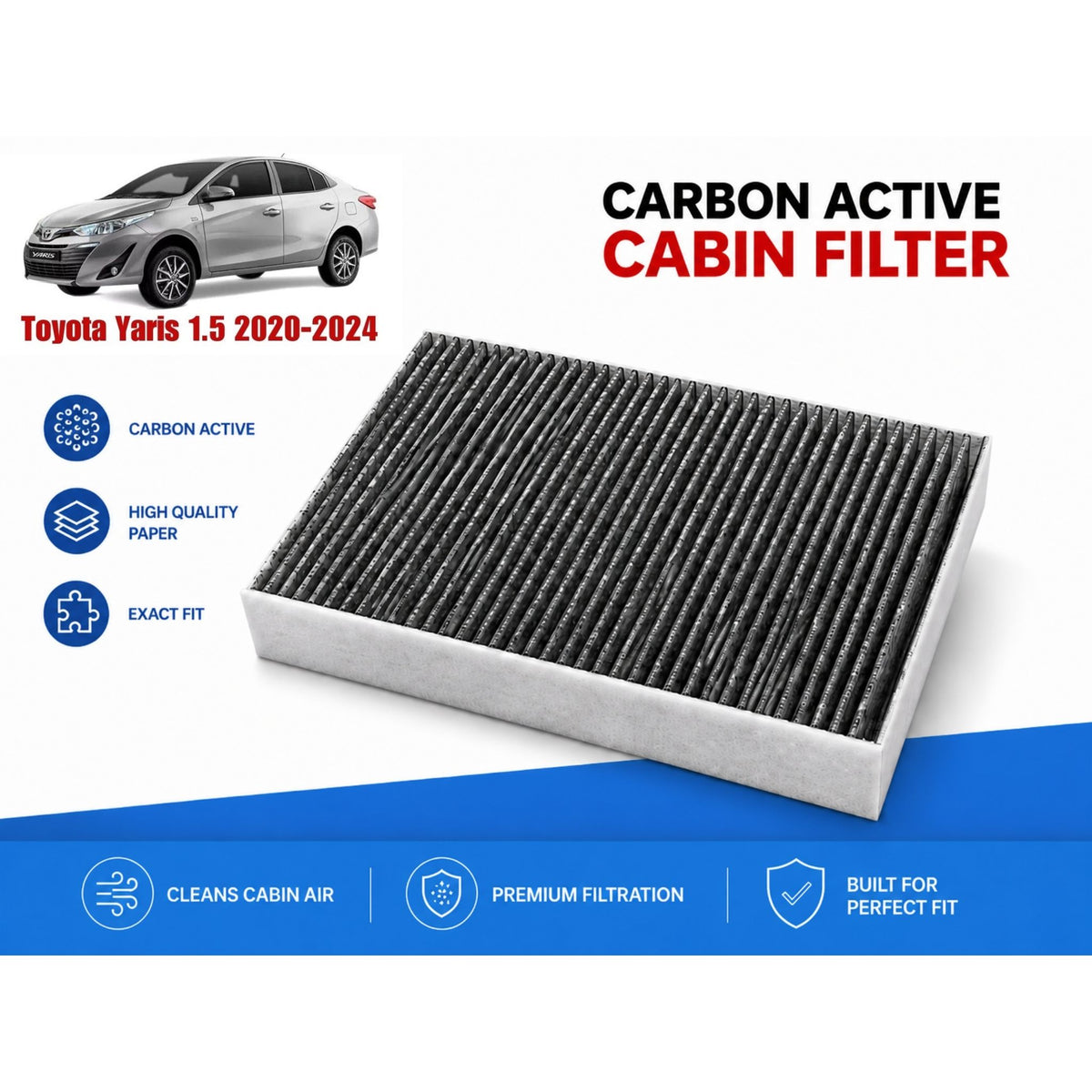 Toyota Yaris 1.5 2020-2024 Cabin Filter Carbon Active