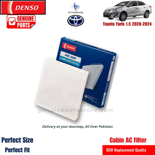 Toyota Yaris 1.5 2020-2024 Denso Genuine Cabin Ac Filter in Pakistan. 100% Genuine, Reliable, Best Price, Cash on Delivery Available   