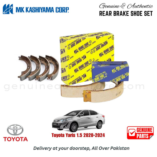 Toyota Yaris 1.5 2020-2024 MK JAPAN REAR BRAKE SHOE SET in Pakistan. 100% Genuine, Reliable, Best Price, Cash on Delivery Available