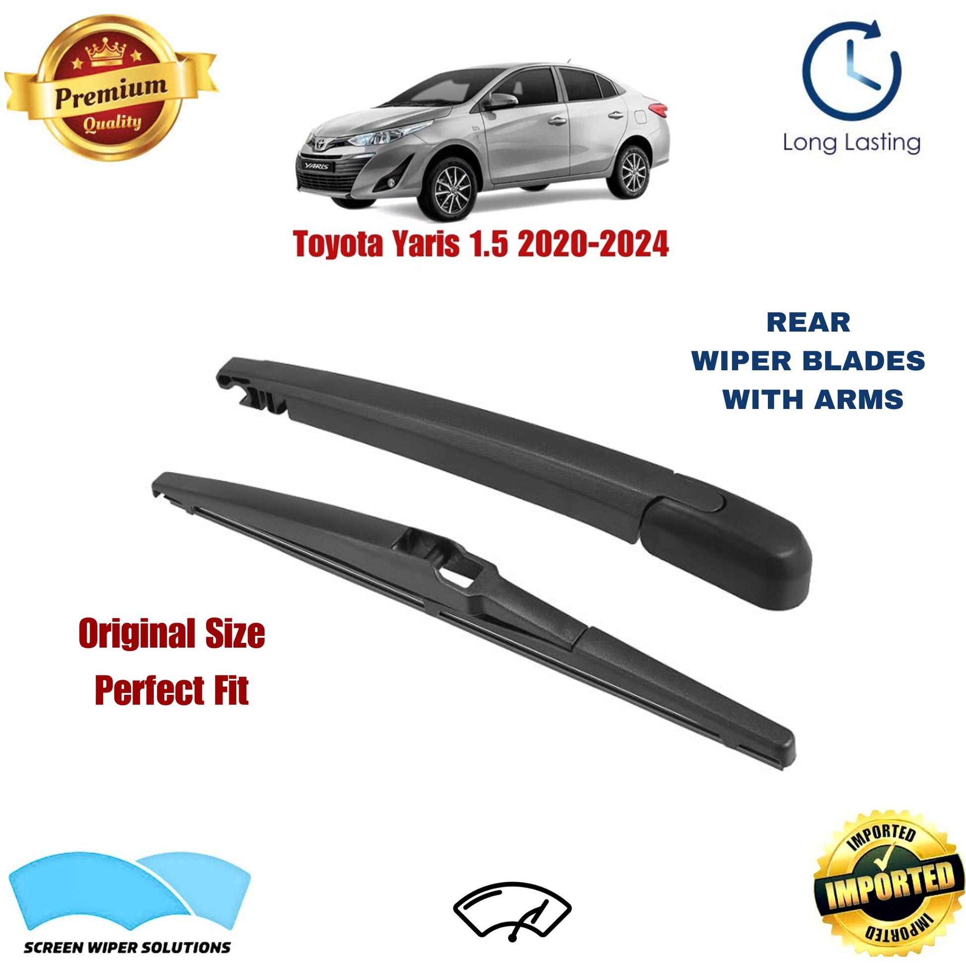 Toyota Yaris 1.5 2020-2024 Rear Wiper Blade with Arm in Pakistan