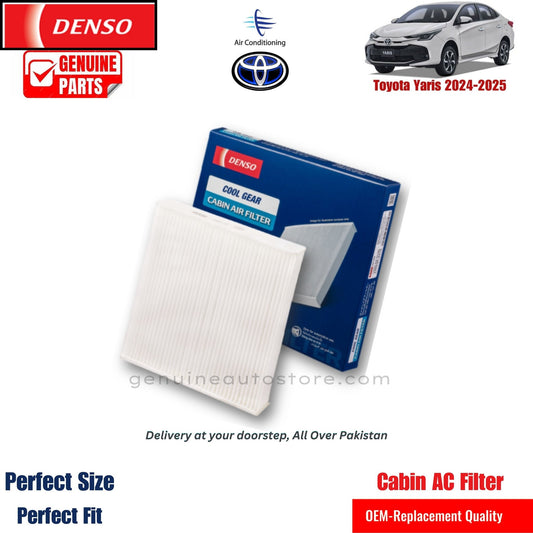 Toyota Yaris 2024-2025 Denso Genuine Cabin Ac Filter in Pakistan. 100% Genuine, Reliable, Best Price, Cash on Delivery Available   