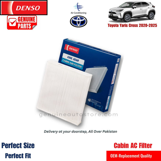 Toyota Yaris Cross 2020-2025 Denso Genuine Cabin Ac Filter in Pakistan. 100% Genuine, Reliable, Best Price, Cash on Delivery Available   