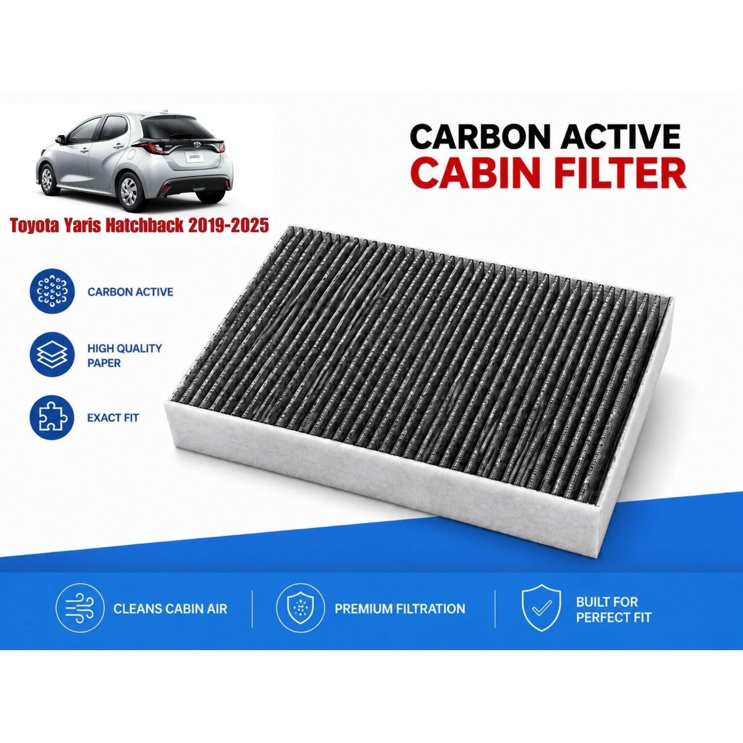 Toyota Yaris Hatchback 2019-2025 Cabin Filter Carbon Active