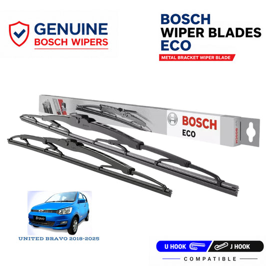 Bosch Genuine metal front wiper set for United Bravo 2018-2025, pair of two