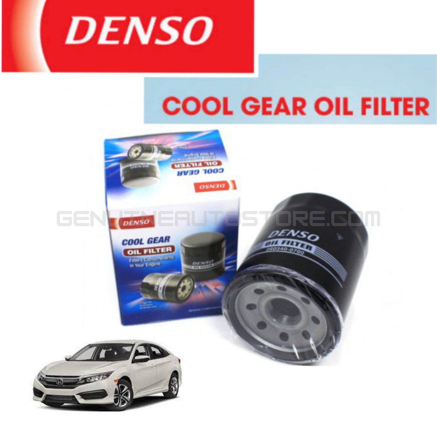 HONDA CIVIC 2017-2021 Denso Genuine Oil Filter - Cool Gear Denso