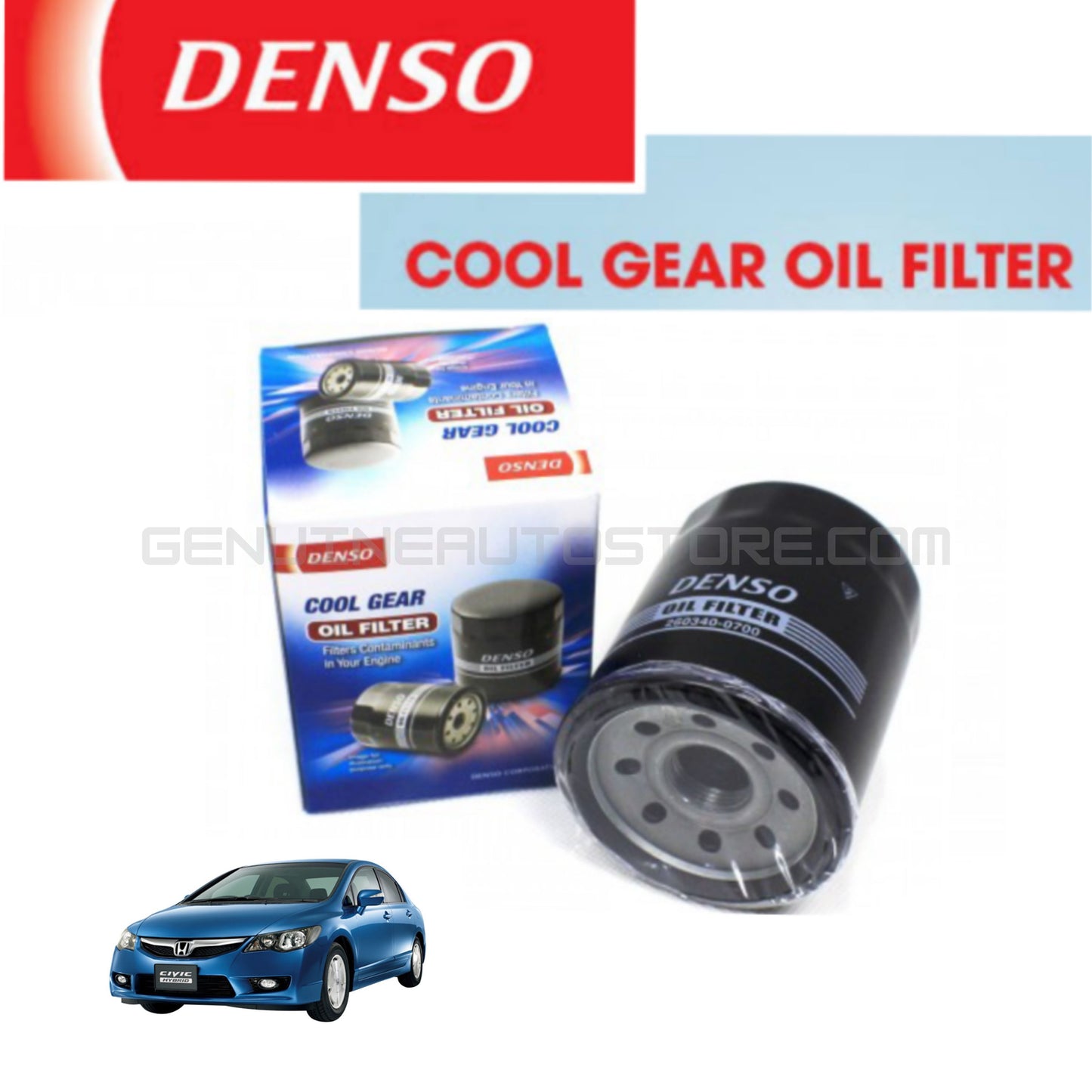 CIVIC REBORN 2006-2012 Denso Genuine Oil Filter - Cool Gear Denso