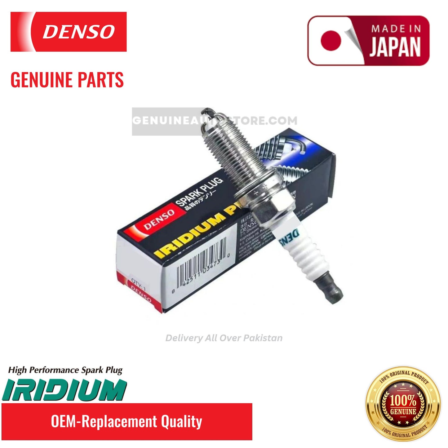 Toyota Axio Hybrid 2012-2019 - Original Spark Plugs - DENSO FK16BRAL8 1 Piece