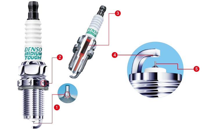 Toyota Vitz 2005-2010 Iridium Tough Spark Plug Made In Japan 3 Pieces