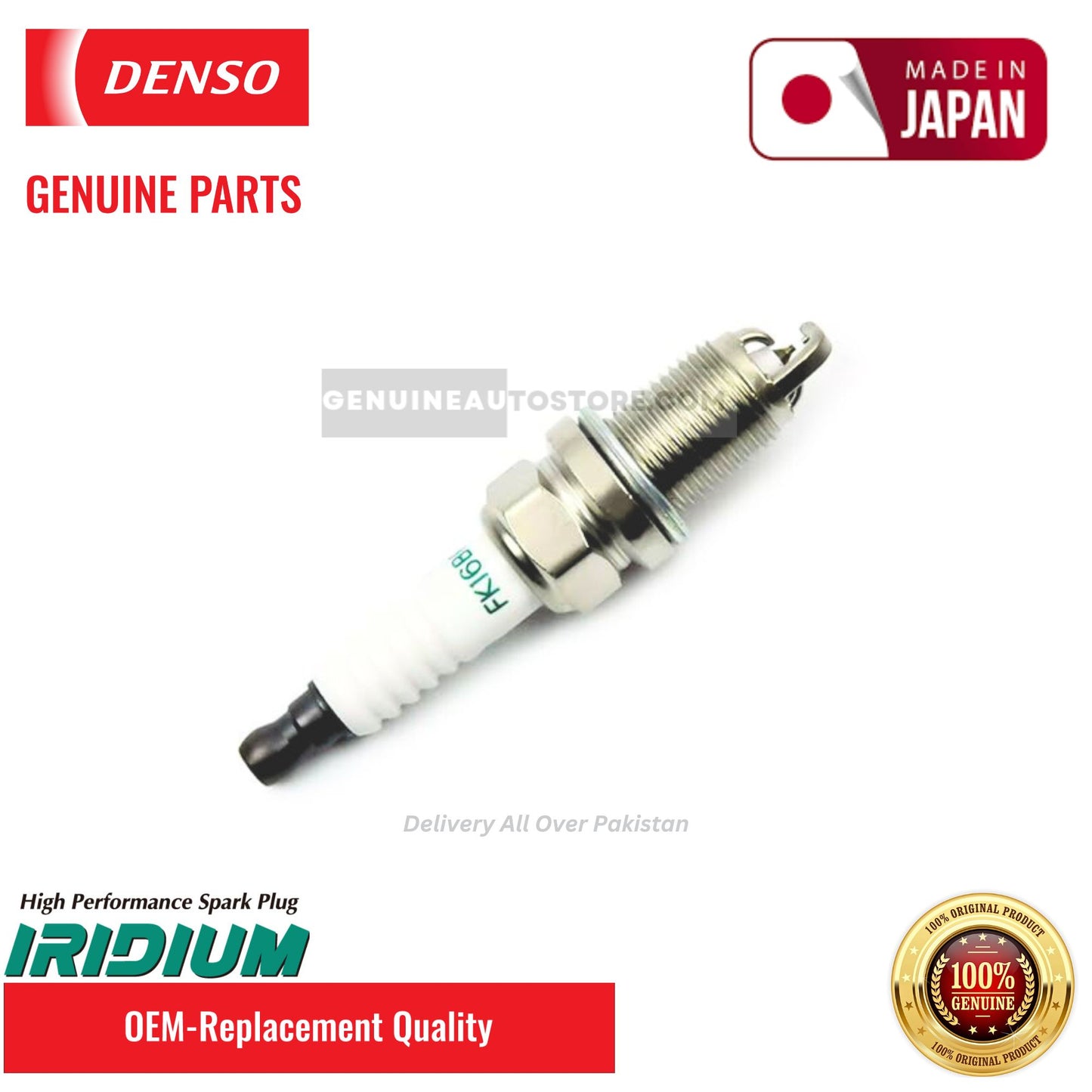 Toyota Aqua 2014-2017 - Original Spark Plugs - DENSO FK16BRAL8 1 Piece