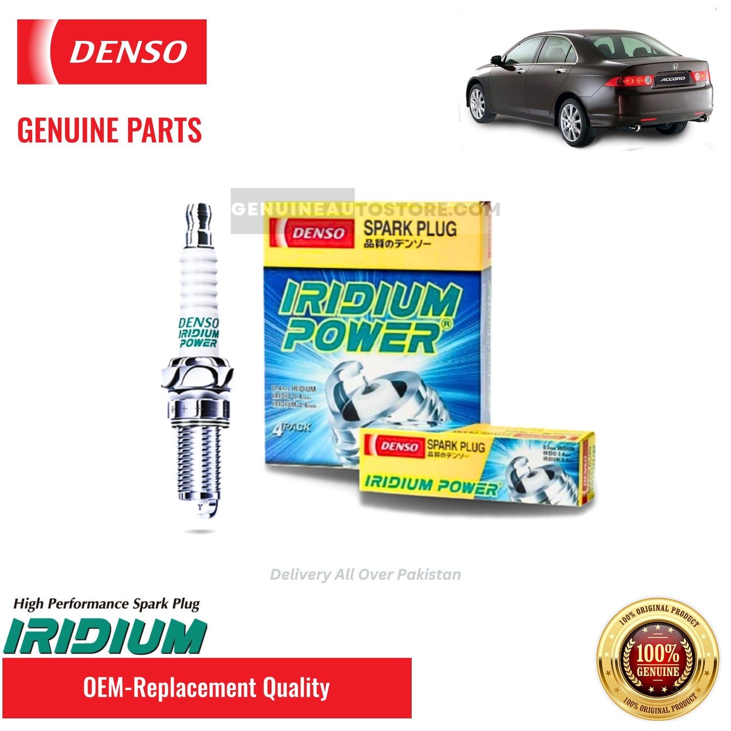 Honda Accord CL9 - Denso Iridium Spark Plugs - 4 Pieces