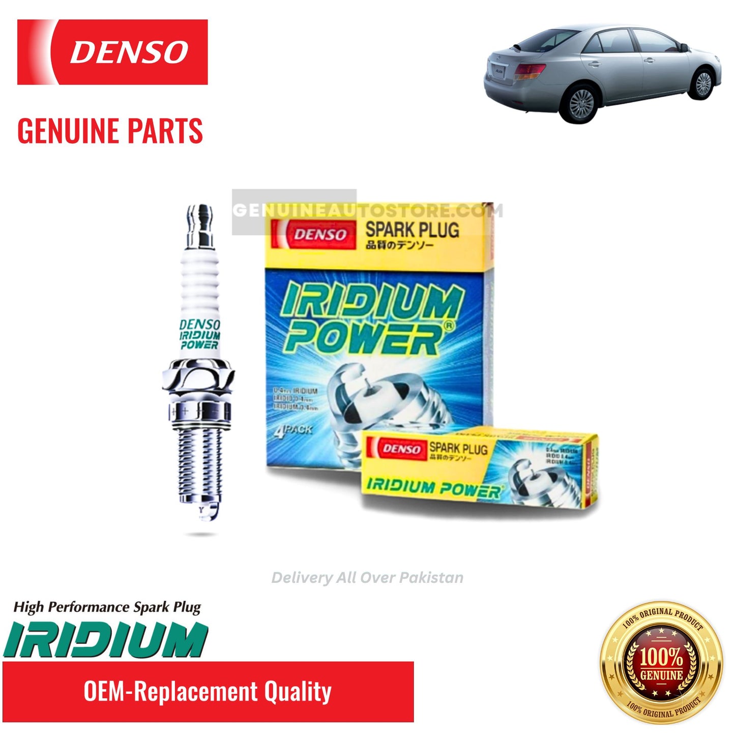 Toyota Allion - Denso Iridium Spark Plugs - 4 Pieces